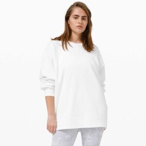 lululemon athletica White Oversized Crewneck Sweatshirt